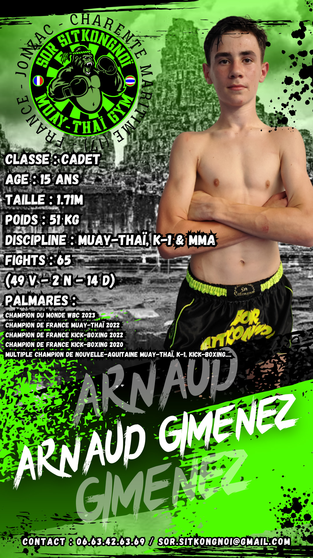 Card de presentation 23 24 Arnaud Gimenez