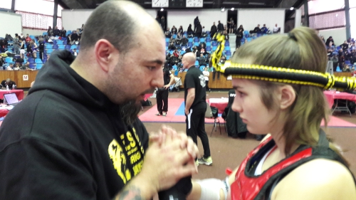 Championnat de France Muay-Thaï Cadette FFKMDA - St Ouen - 6-05-2017 - Axelle Pelletier (4)