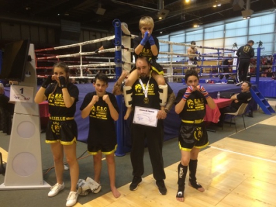 Coupe de France de K-1 - Paris - 15-10-2016 - Erwan, Amaury, Axelle et Momo.